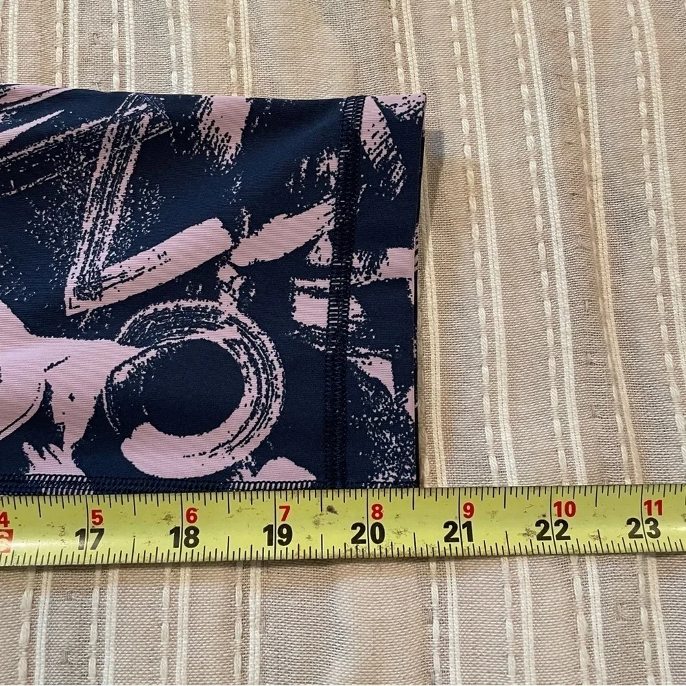 Lululemon Wunder Under Crop Leggings Graffiti Pop Antoinette True Navy 6 W6AW3S